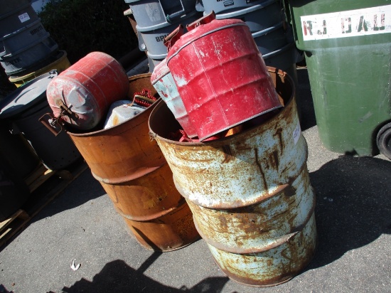 (2) Drums Of Metal Safety Cans