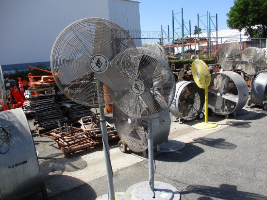 Lot Of (2) Heavy Duty Electric Shop Fans
