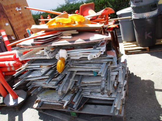 Lot Of Traffic Barricade, Misc Stop Signs, Etc