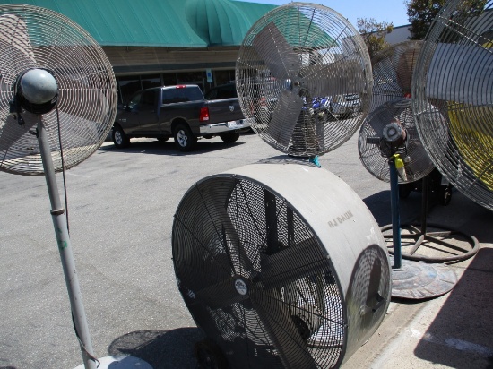 Lot Of (2) Heavy Duty Electric Shop Fans