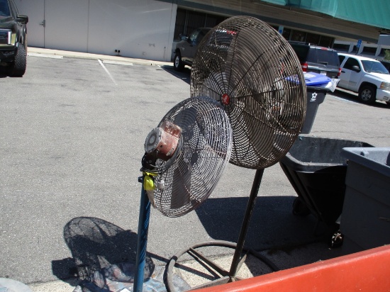 Lot Of (2) Heavy Duty Electric Shop Fans