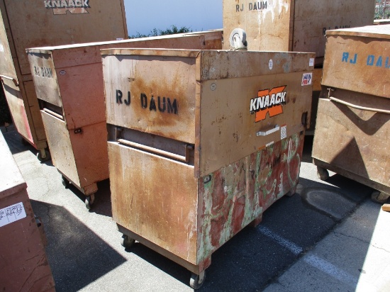 Lot Of (2) Knaack 5' x 4' x 30" Jobsite Tool Boxes