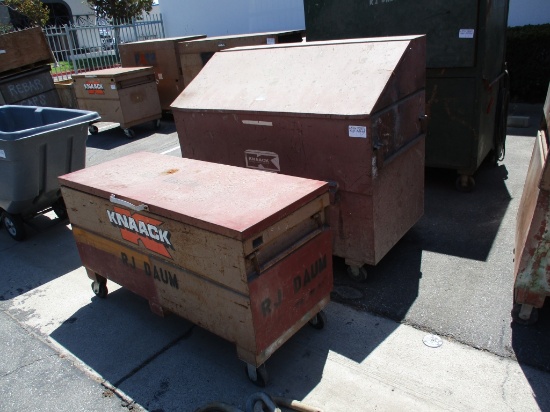 Lot Of (2) Knaack Jobsite Tool Boxes