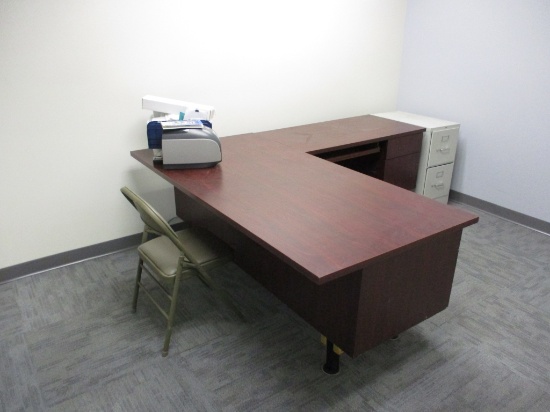 Lot Of Secretary Desk, File Cabinet,
