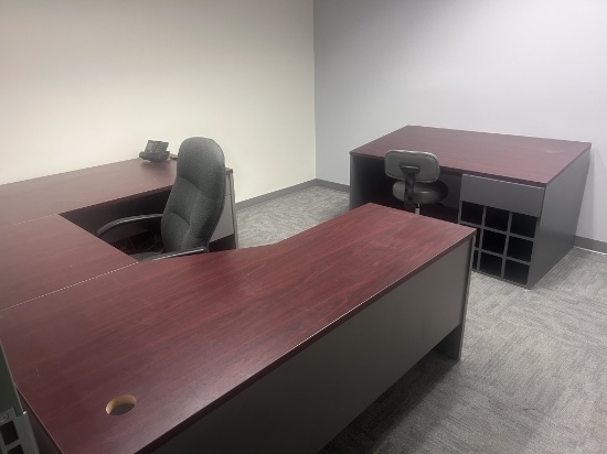 Lot Of (2) Secretary Desks & (2) Chairs,