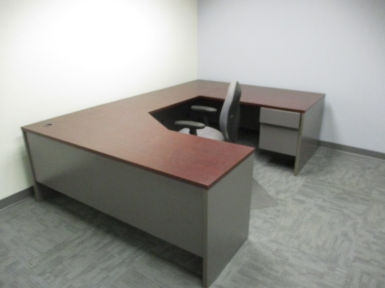 Lot Of Full Secretary Desk & Chair,