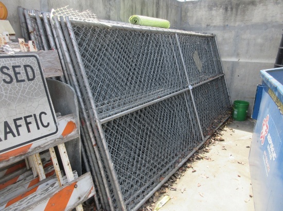 Lot Of (18) 12' x 70" Chain Link Fence Panels,