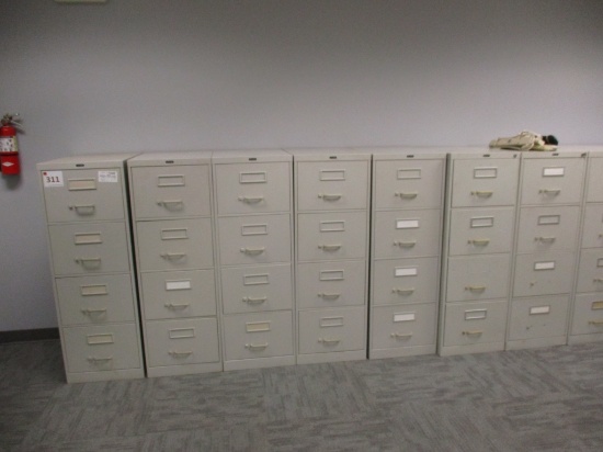 Lot Of (8) Metal Filing Cabinets