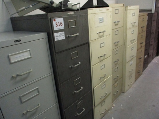 Lot Of (5) Metal Filing Cabinets