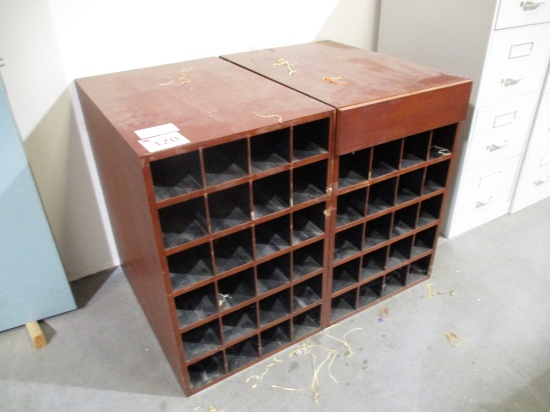 Lot Of (2) Wood Plan Cabinets,