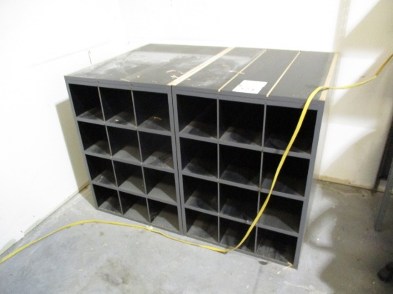 Lot Of (2) Wood Plan Cabinets,
