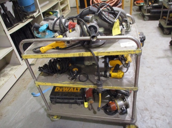 Lot Of Misc Power Tools, Skill Saw, Angle Grinders