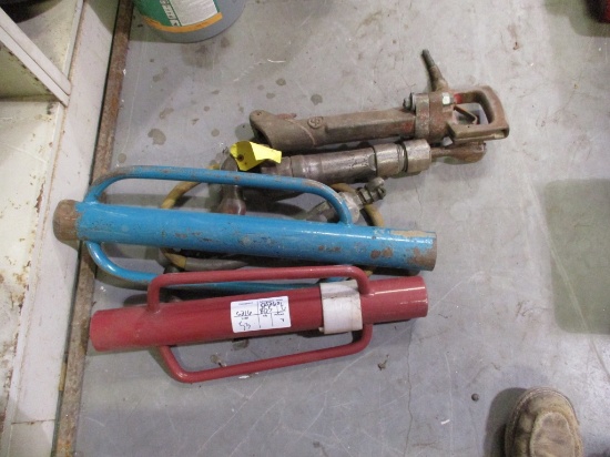 Lot Of (2) Air Chipping Hammers & (2) Pole Drivers