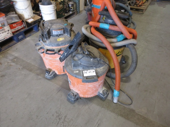 Lot Of (3) Industrial Shop Vacuums