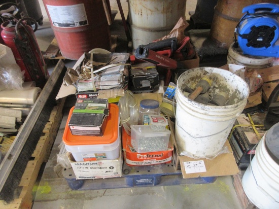 Lot Of Electric Ends, Misc Screws, Nails,