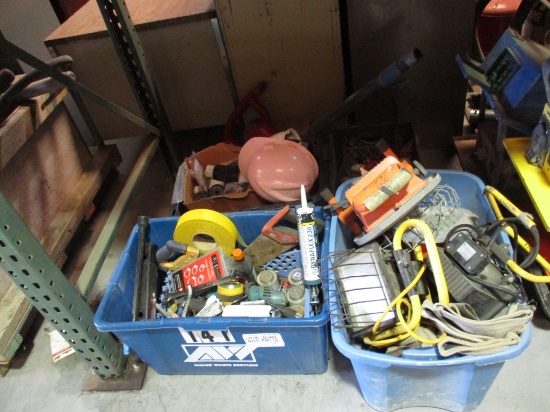 Lot Of Misc Items, Job Site Lights, PVC Cement,