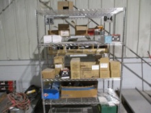 Lot Of (2) Stainless Rolling Racks W/Contents,
