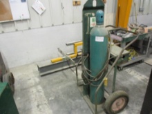 Lot Of Portable Welding Cart W/(2) Tanks,