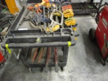 Rolling Cart W/Long Clamps & (2) Bolt Cutters