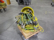Lot Of Assorted Extension Cords, Pig Tails, Dolly