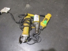Lot Of Dewalt Electric Angle Grinder, Drill Gun,