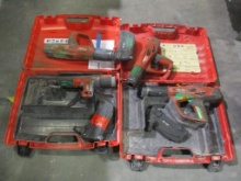 Lot Of (4) Hilti Assorted Powder Actuated Tools