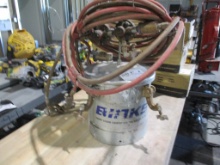 Lot Of Binks Pressure Spray Tank W/Nozzle,