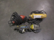 Lot Of Dewalt Electric Angle Grinder, Cutout Tool,