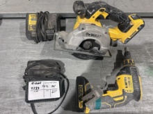 Lot Of Dewalt Chop Saw, Dewalt Screw Gun,