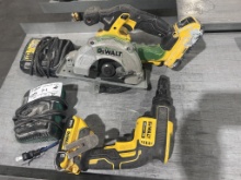 Lot Of Dewalt Chop Saw, Dewalt Screw Gun,