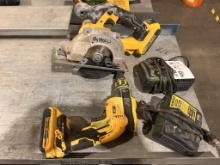 Lot Of Dewalt Circular Saw, Dewalt Screw Gun,