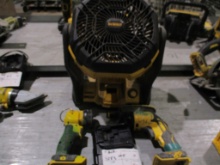 Lot Of Dewalt Fan, Drill, Flash Light,
