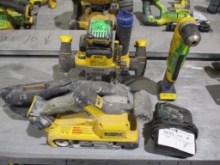 Lot Of Dewalt Belt Sander, Angle Drill, Router,