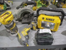 Lot Of Dewalt Saw, Flash Light, Drill,