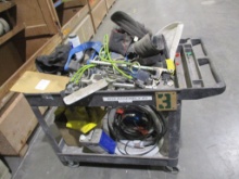 Lot Of Rolling Cart W/Assorted Items,