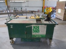 6' HD Rolling Job Cart W/Dewalt DW28715 Chop Saw