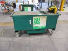 Lot Of Rolling Steel Cart W/Dewalt Chop Saw
