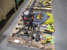 Lot Of Husky Work Lights, Air Hoses,