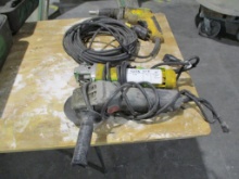 Lot Of Dewalt Electric Angle Grinder, Drill Gun,