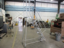 Lot Of Unline 7-Step Rolling Safety Ladder