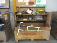 Lot Of Job Site Tool Box W/Contents,