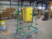 Lot Of 4' x 33" Rolling Pipe/Wood Rack