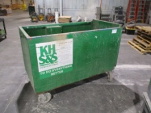Lot Of 5' x 32" Metal Trash Cart