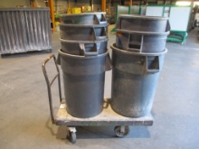 Lot Of Warehouse 4-Wheel Push Cart,