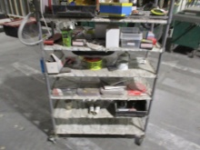Lot Of (2) Stainless Rolling Cart W/Contents,