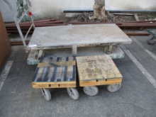 Lot Of (2) Small Warehouse Carts & (2) HD Dollies