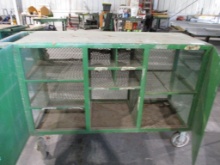 Lot Of Misc Steel Portable Job Cart
