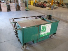 (2) Rolling Metal Chop Saw Carts,