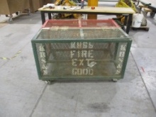 Lot Of 4' x 3' Rolling 2-Sided Lockable Cart