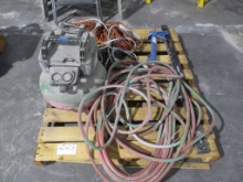 Lot Of Porter Cable Pancake Air Compressor W/Hose,